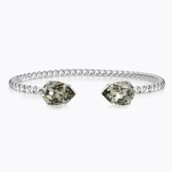 Caroline Svedbom Mini Drop Armband, Black Diamond – Rhodium