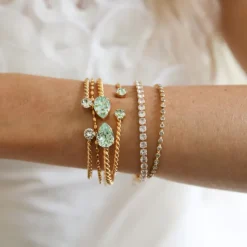Caroline Svedbom Mini Drop Armband/ Chrysolite (Guld)