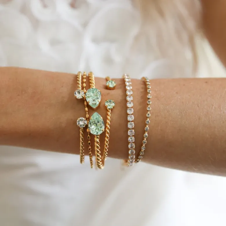 Caroline Svedbom Mini Drop Armband/ Chrysolite (Guld)
