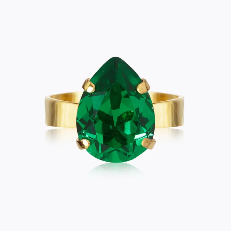 Caroline Svedbom Mini Drop Ring / Majestic Green (Guld)