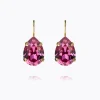 Caroline Svedbom Mini Drop Clasp Örhängen, Dark Rose – Guld