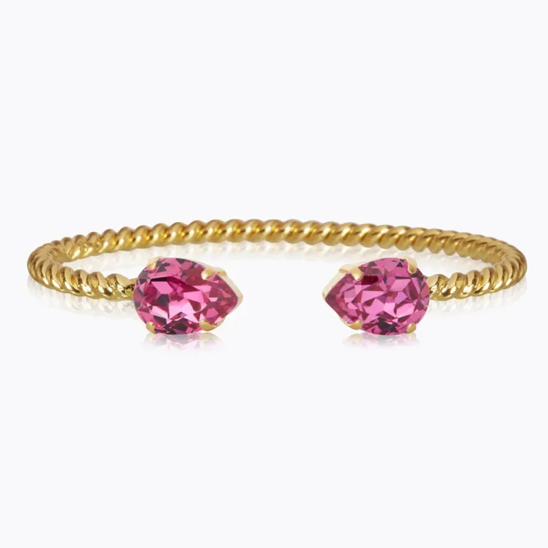 Caroline Svedbom Mini Drop Armband, Dark Rose – Guld