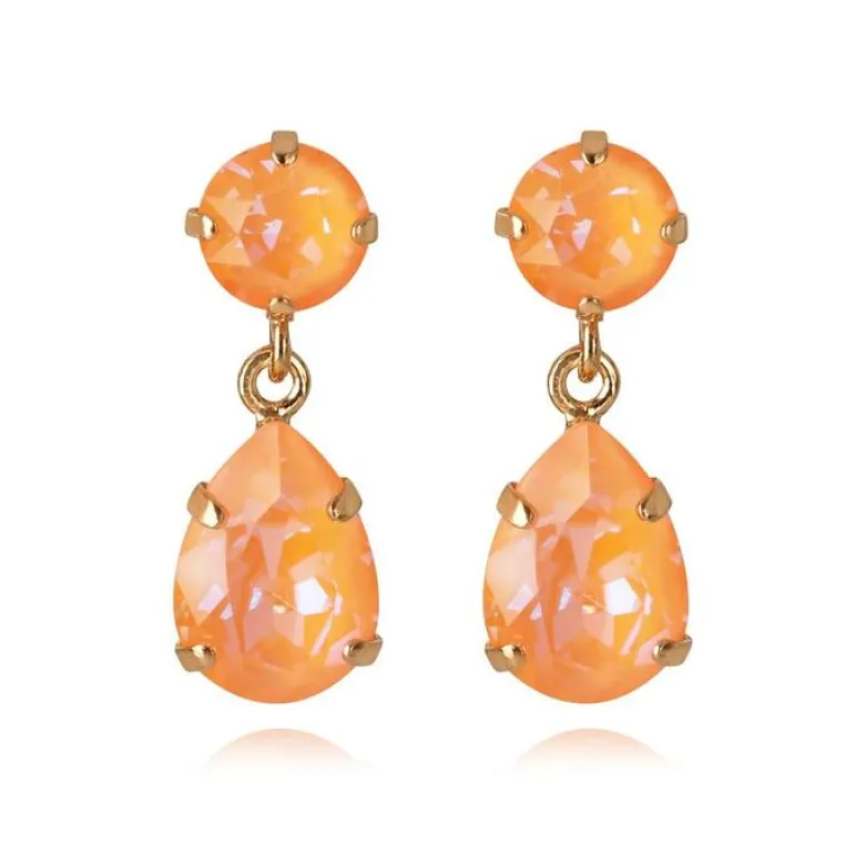 Caroline Svedbom Mini Drop Örhängen / Peach Delite Guld