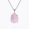 Caroline Svedbom Mini Drop Halsband / Soft Pink (Rhodium)