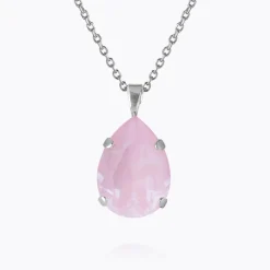 Caroline Svedbom Mini Drop Halsband / Soft Pink (Rhodium)