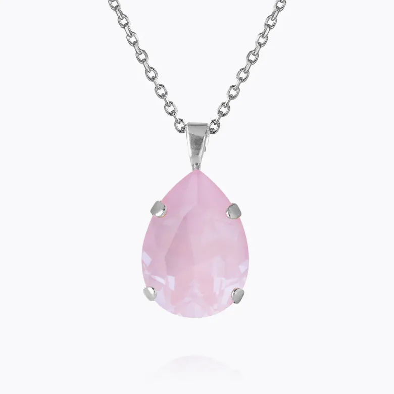 Caroline Svedbom Mini Drop Halsband / Soft Pink (Rhodium)