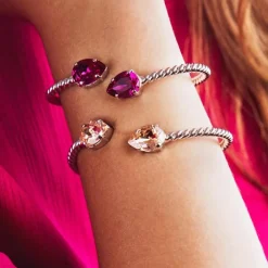 Caroline Svedbom Mini Drop Armband Rhodium / Light Peach