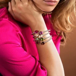 Caroline Svedbom Mini Drop Armband Rhodium / Light Peach