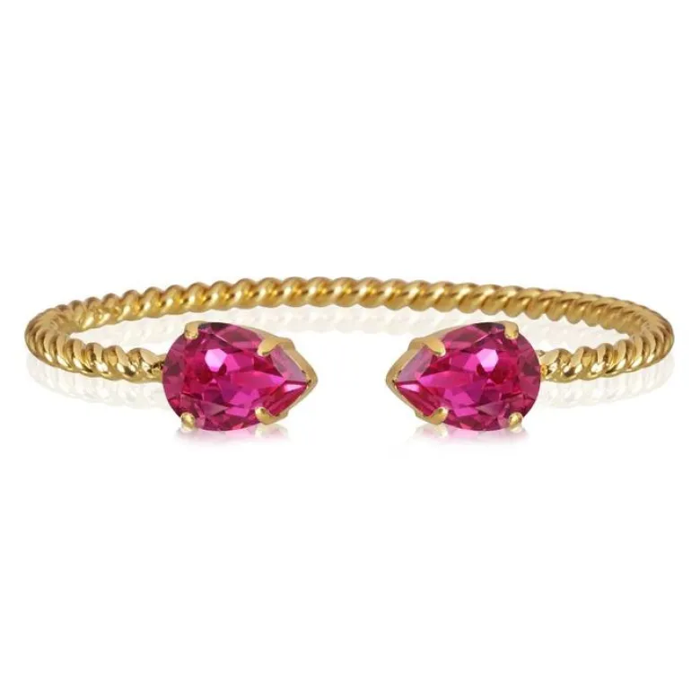 Caroline Svedbom Mini Drop Armband Guld / Fuchsia