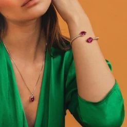 Caroline Svedbom Mini Drop Armband Guld / Fuchsia