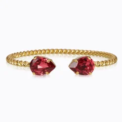 Caroline Svedbom Mini Drop Armband / Mulberry Red (Guld)