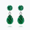 Caroline Svedbom Mini Drop Örhängen / Majestic Green (Rhodium)