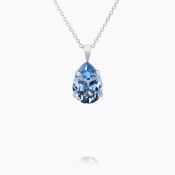 Caroline Svedbom Mini Drop Halsband/ Light Sapphire (Rhodium)