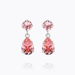 Caroline Svedbom Mini Drop Örhängen/ Light Rose (Rhodium)