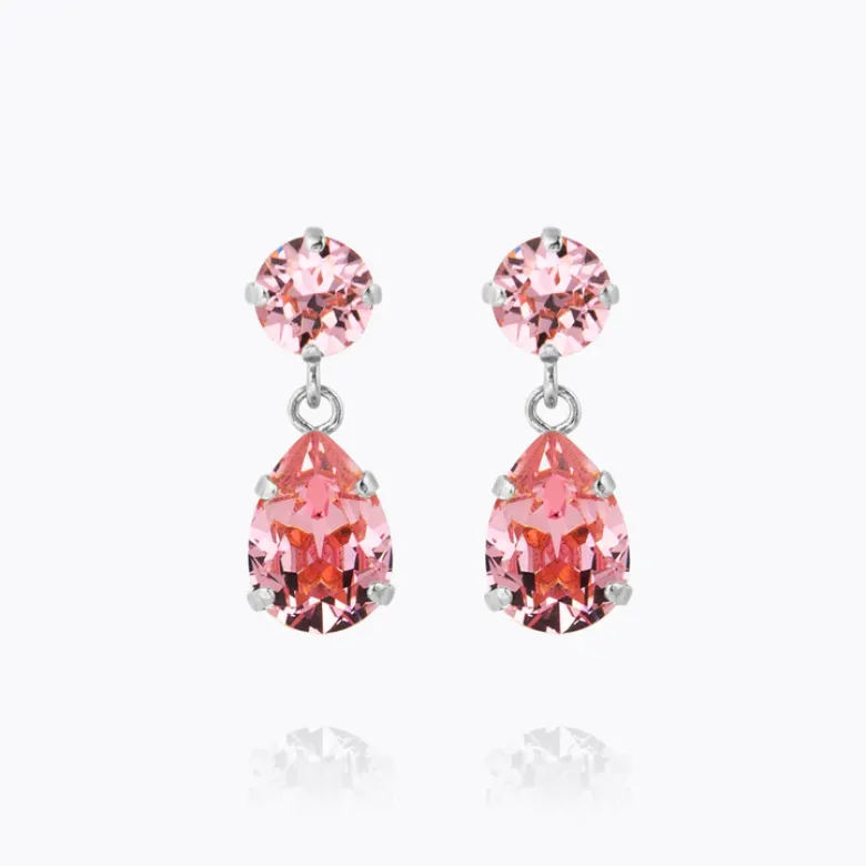 Caroline Svedbom Mini Drop Örhängen/ Light Rose (Rhodium)
