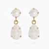 Caroline Svedbom Mini Drop Örhängen / Electric White (Guld)