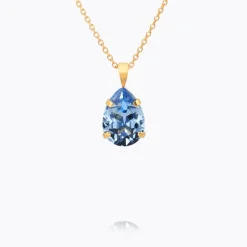 Caroline Svedbom Mini Drop Halsband/ Light Sapphire (Guld)