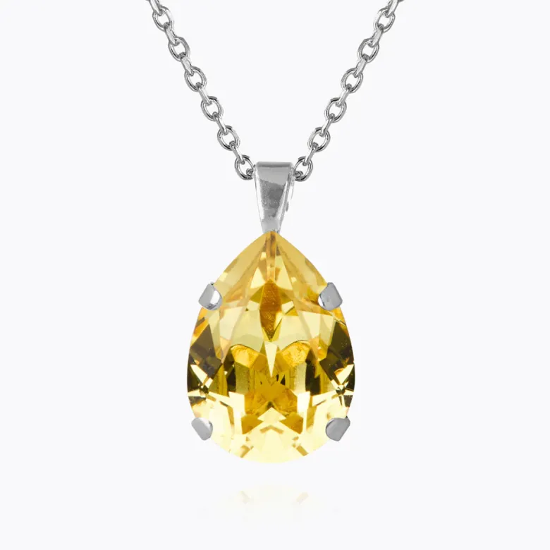 Caroline Svedbom Mini Drop Halsband ReCreated™ Dark Jonquil – Rhodium