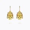 Caroline Svedbom Mini Drop Clasp Örhängen, ReCreated™ Dark Jonquil – Guld