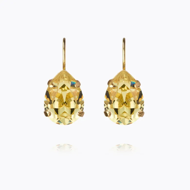 Caroline Svedbom Mini Drop Clasp Örhängen, ReCreated™ Dark Jonquil – Guld
