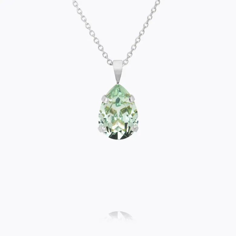 Caroline Svedbom Mini Drop Halsband/ Chrysolite (Rhodium)