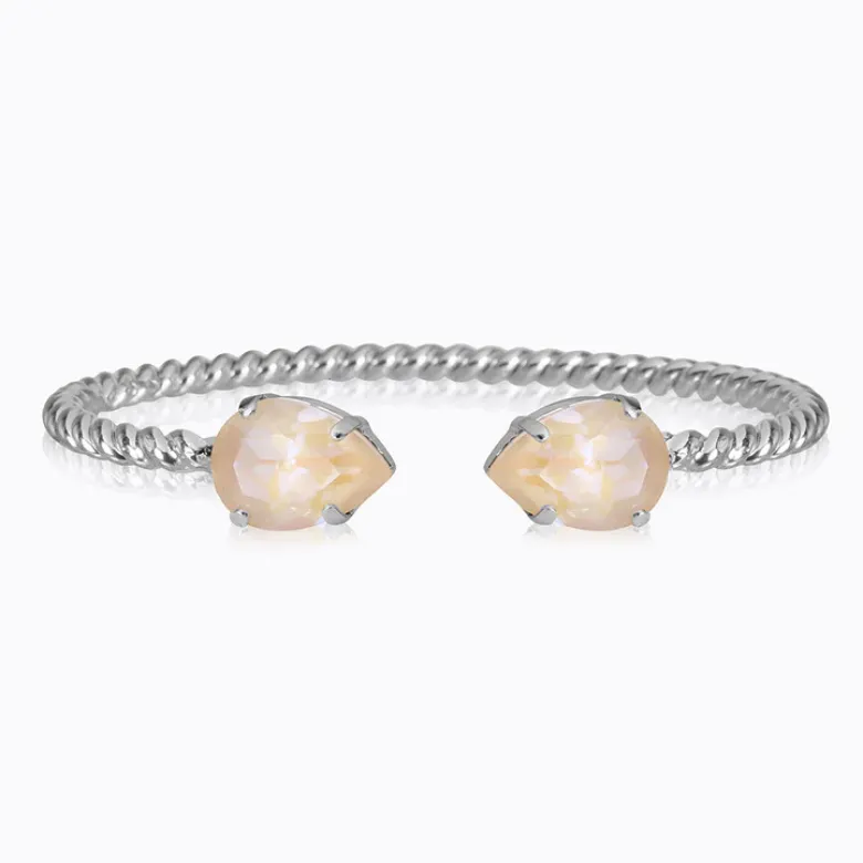 Caroline Svedbom Mini Drop Armband Rhodium / Ivory Creme Delite