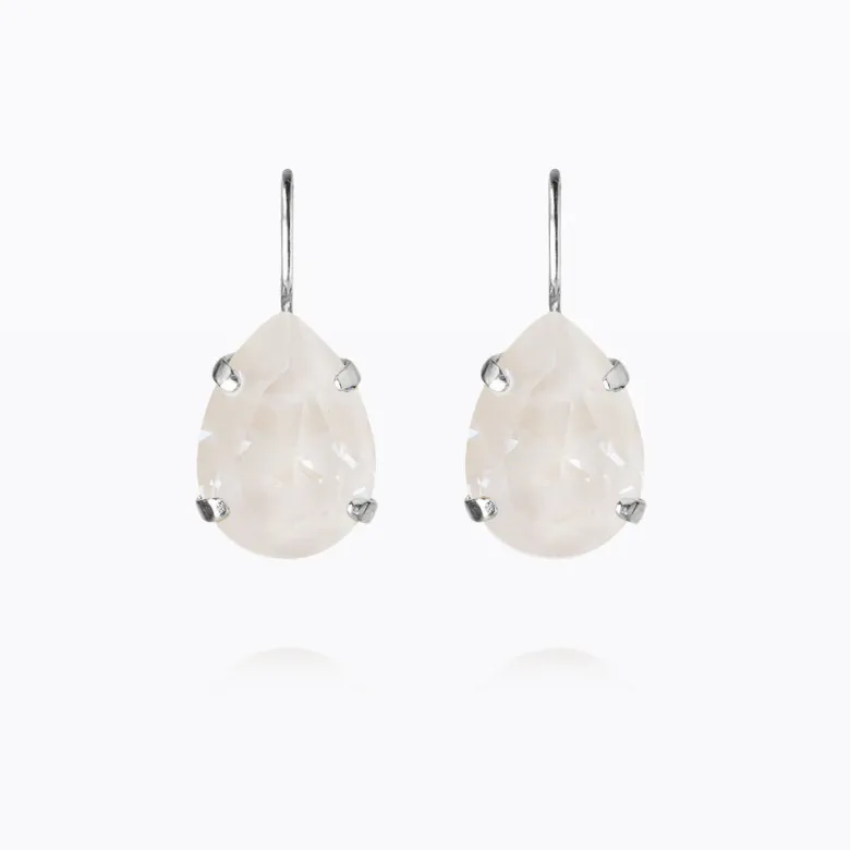 Caroline Svedbom Mini Drop Clasp Örhängen / Electric White (Rhodium)