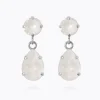 Caroline Svedbom Mini Drop Örhängen / Electric White (Rhodium)