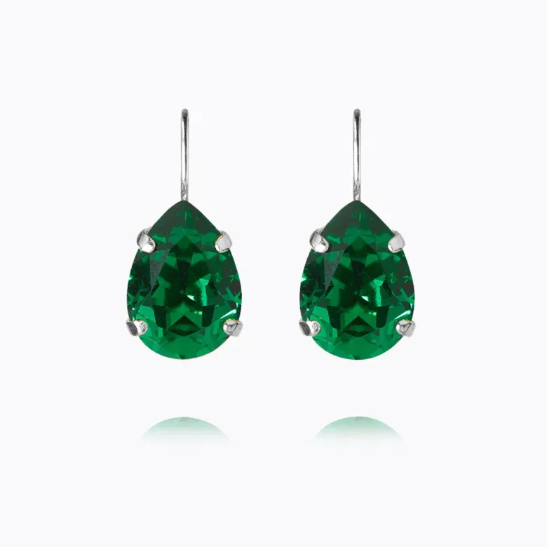 Caroline Svedbom Mini Drop Clasp Örhängen / Majestic Green (Rhodium)