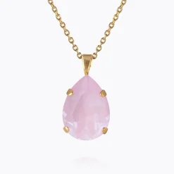 Caroline Svedbom Mini Drop Halsband / Soft Pink (Guld)