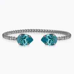 Caroline Svedbom Mini Drop Armband Rhodium / Light Turquoise