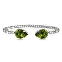 Caroline Svedbom Mini Drop Armband Rhodium / Olivine