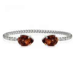 Caroline Svedbom Mini Drop Armband Rhodium / Smoked Topaz