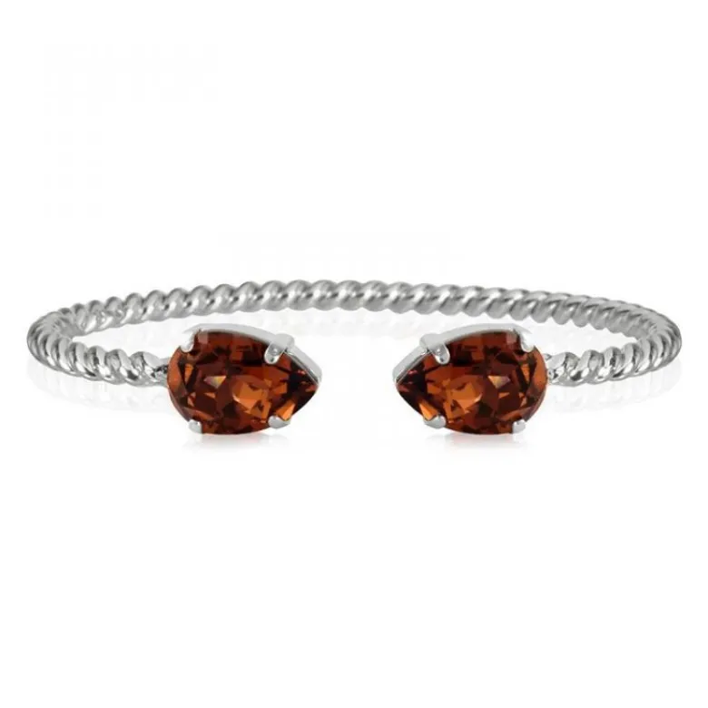 Caroline Svedbom Mini Drop Armband Rhodium / Smoked Topaz