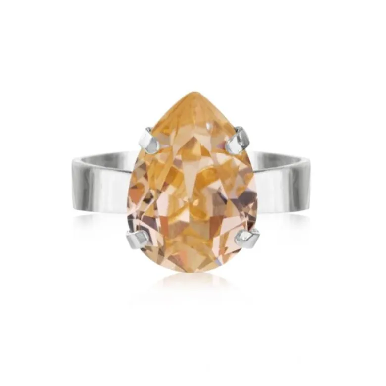 Caroline Svedbom Mini Drop Ring Guld / Light Peach