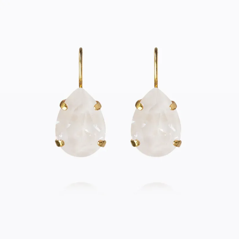 Caroline Svedbom Mini Drop Clasp Örhängen / Electric White (Guld)