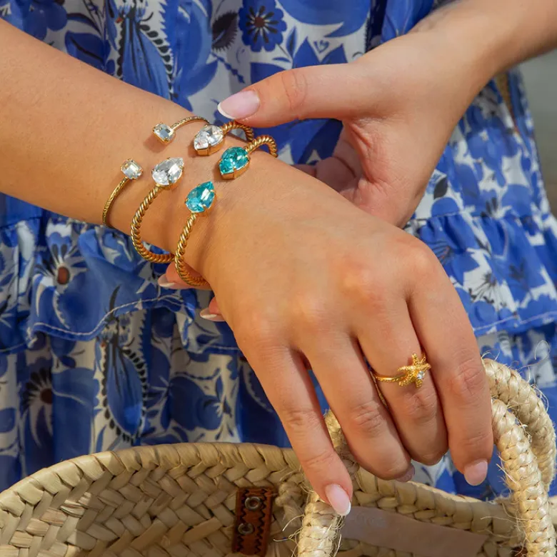 Caroline Svedbom Mini Drop Armband Guld / Light Turquoise