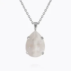 Caroline Svedbom Mini Drop Halsband / Electric White (Rhodium)