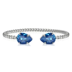 Caroline Svedbom Mini Drop Armband Rhodium / Royal Blue Delite