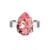 Caroline Svedbom Mini Drop Ring Rhodium / Light Rose