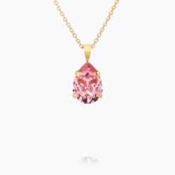 Caroline Svedbom Mini Drop Halsband/ Light Rose (Guld)