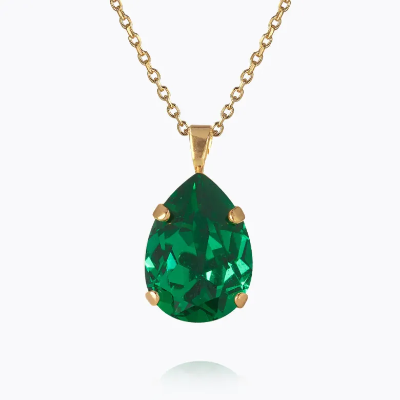 Caroline Svedbom Mini Drop Halsband / Majestic Green (Guld)