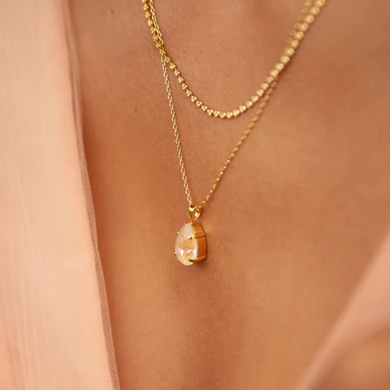 Caroline Svedbom Mini Drop Halsband/ Ivory Cream Delite