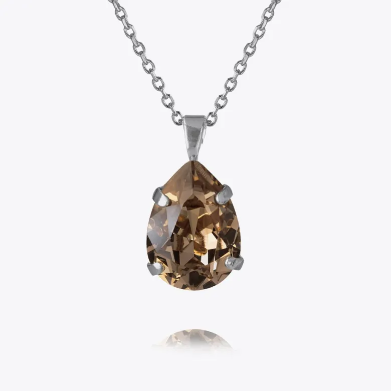 Caroline Svedbom Mini Drop Halsband/ Greige (Rhodium)