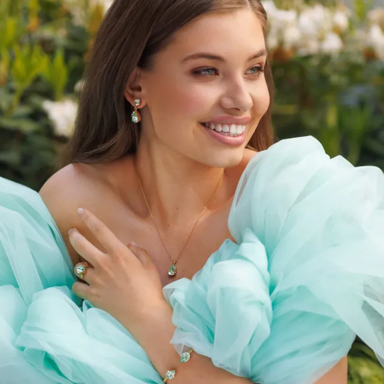 Caroline Svedbom Mini Drop Armband/ Chrysolite (Rhodium)