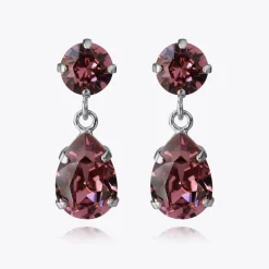 Caroline Svedbom Mini Drop Örhängen/ Iris (Rhodium)