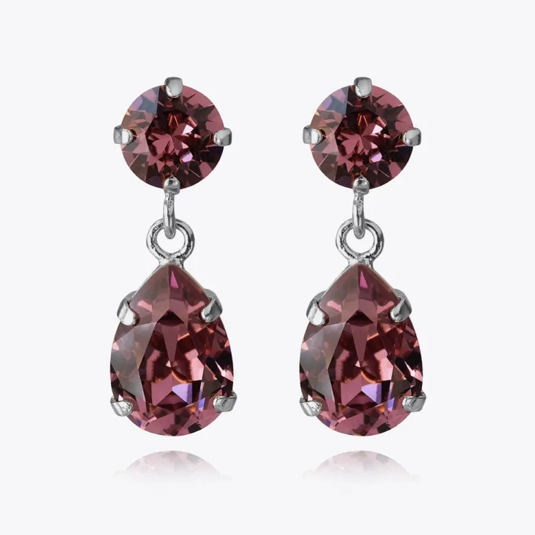 Caroline Svedbom Mini Drop Örhängen/ Iris (Rhodium)