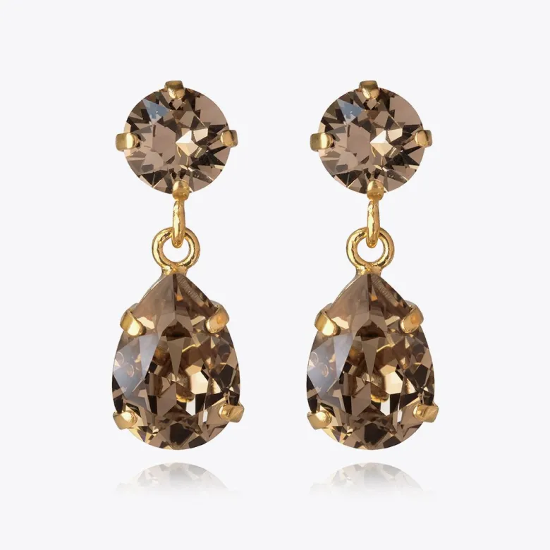 Caroline Svedbom Mini Drop Örhängen/ Greige (Guld)