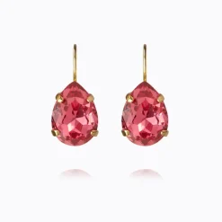 Caroline Svedbom Mini Drop Clasp Örhängen/ Mulberry Red (Guld)