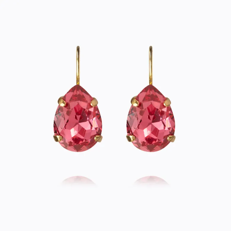 Caroline Svedbom Mini Drop Clasp Örhängen/ Mulberry Red (Guld)